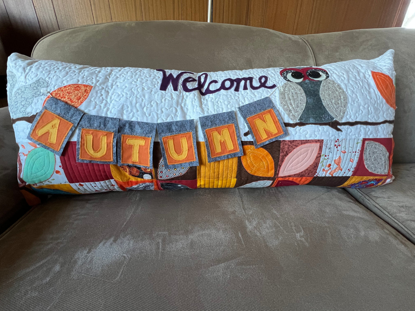 Autumn bench pillow