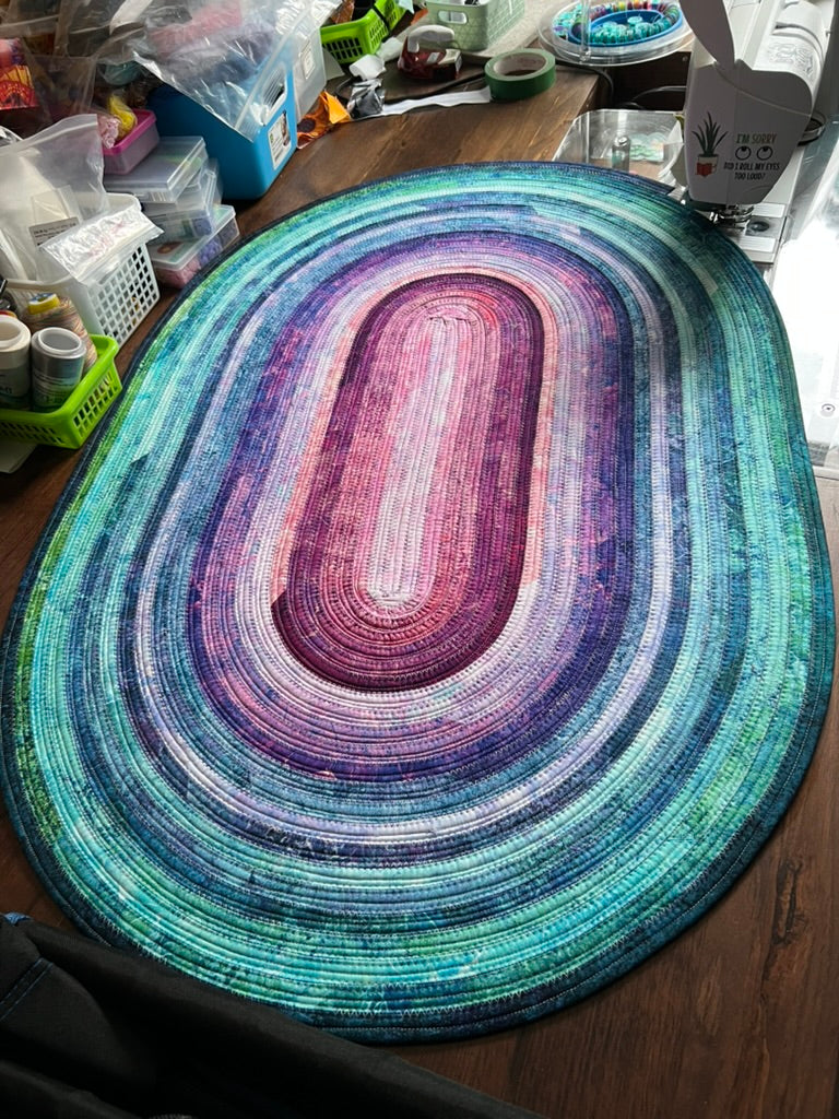 One of a kind oval rug